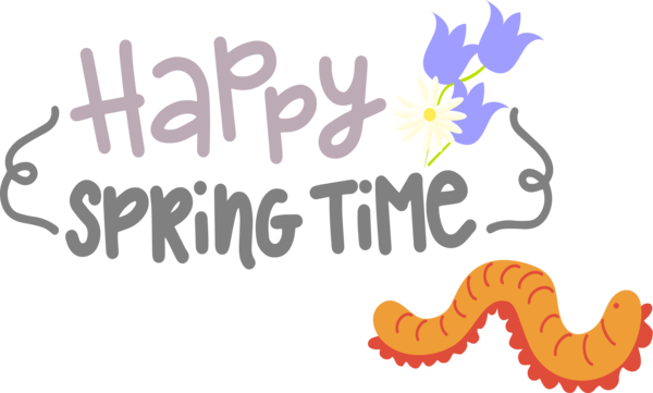 Transparent Easter Cartoon Logo Meter for Hello Spring for Easter