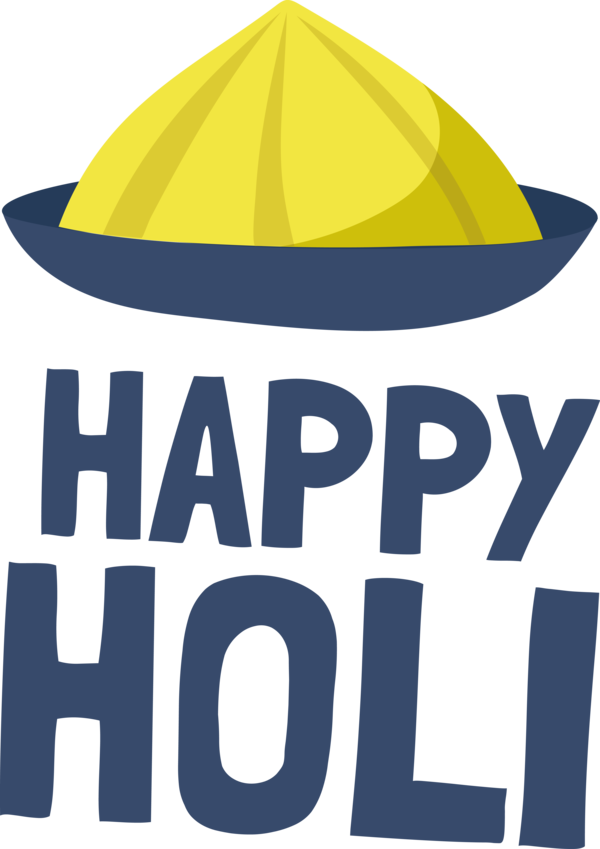 Transparent Holi Logo Design Headgear for Happy Holi for Holi