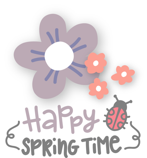 Transparent Easter Design Floral design Logo for Hello Spring for Easter