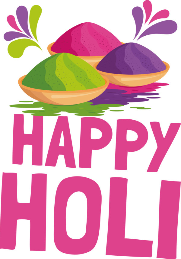 Transparent Holi Design Flower Logo for Happy Holi for Holi