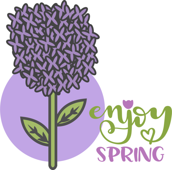 Transparent Easter Violet Color Flower for Hello Spring for Easter