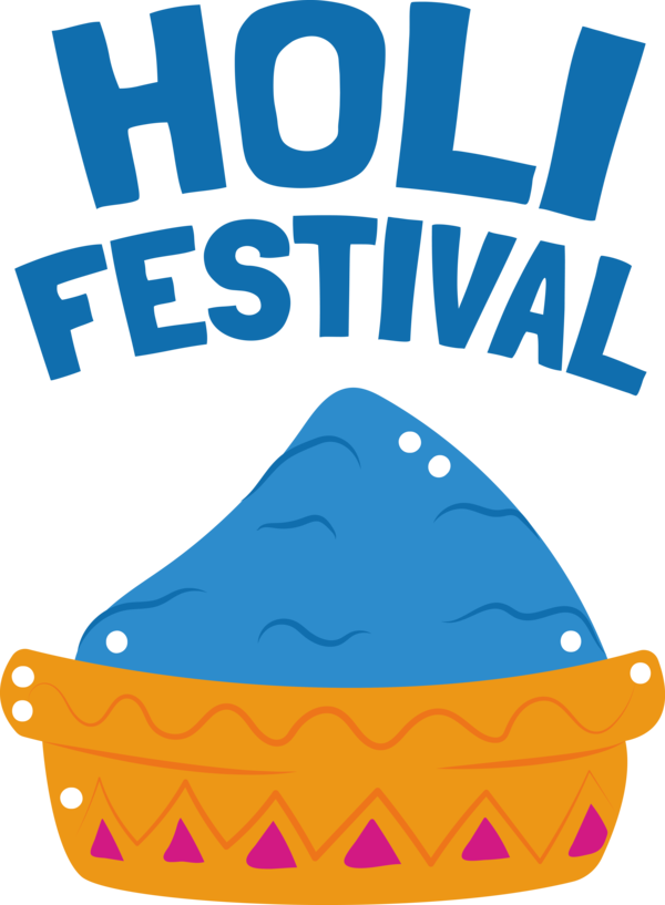 Transparent Holi Logo Text Festival for Happy Holi for Holi
