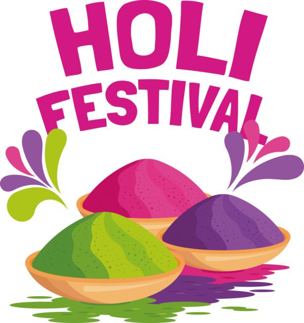 Transparent Holi Flower Logo Design for Happy Holi for Holi