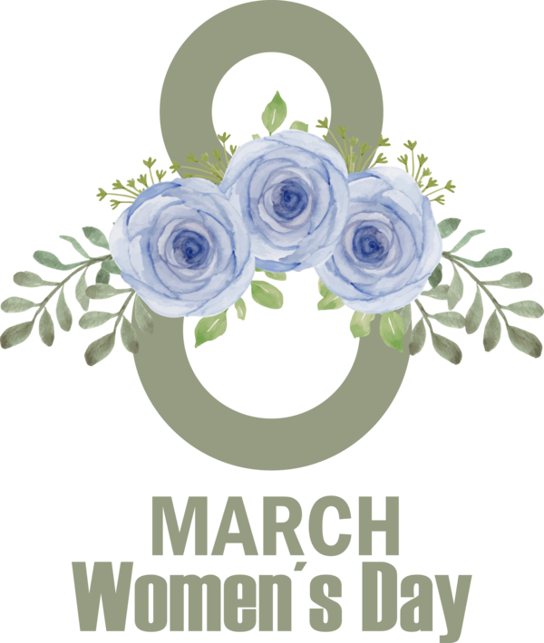 Transparent International Women's Day Flower Rose Floral design for Women's Day for International Womens Day