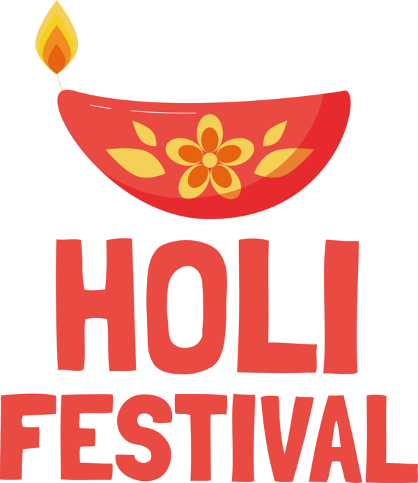 Transparent Holi Logo Line Festival for Happy Holi for Holi