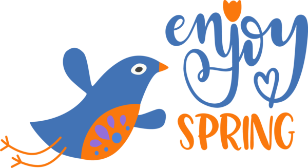 Transparent Easter Birds Logo Beak for Hello Spring for Easter