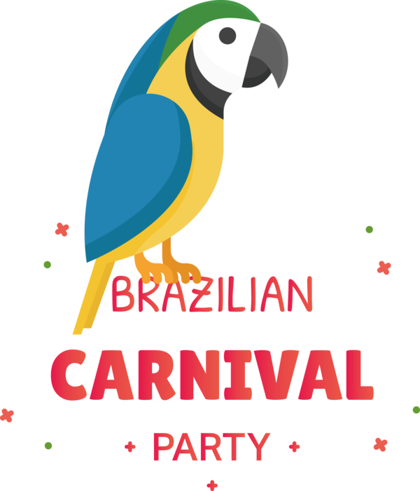 Transparent Brazilian Carnival Parrots Macaw Beak for Carnaval do Brasil for Brazilian Carnival