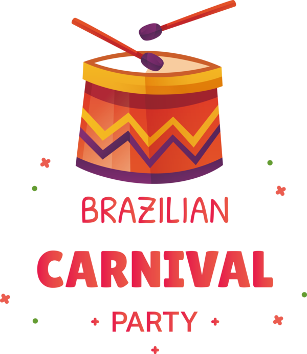 Transparent Brazilian Carnival Logo Line Meter for Carnaval do Brasil for Brazilian Carnival