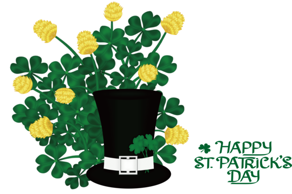 Transparent St. Patrick's Day Collage Digital Scrapbooking Flowerpot for Saint Patrick for St Patricks Day