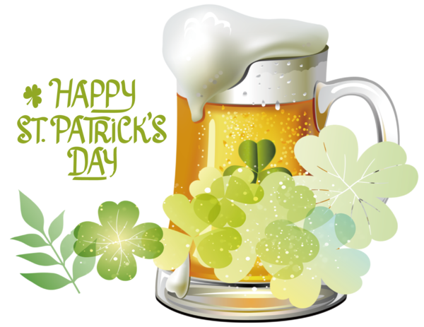 Transparent St. Patrick's Day Mug m AMBIENTE GOURMET MARCA EXCLUSI 6002  Green for Saint Patrick for St Patricks Day