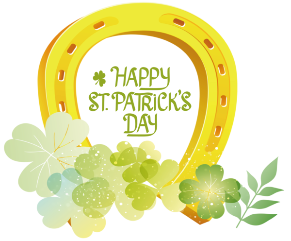 Transparent St. Patrick's Day Logo Circle Font for Saint Patrick for St Patricks Day