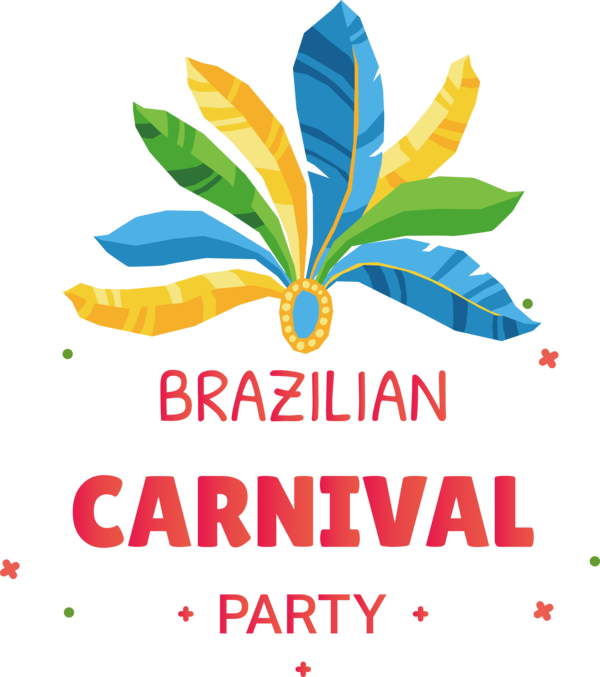 Transparent Brazilian Carnival Logo Leaf Design for Carnaval do Brasil for Brazilian Carnival