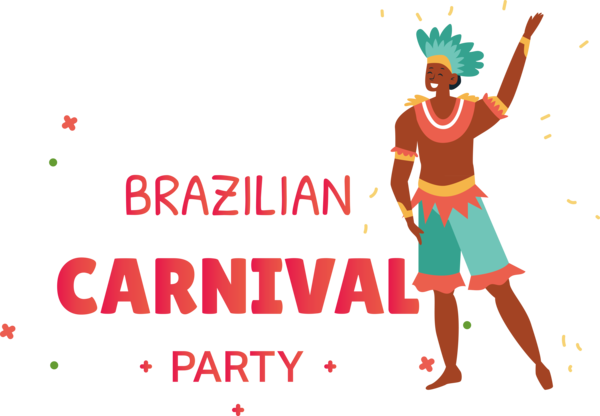 Transparent Brazilian Carnival Joint Cartoon Logo for Carnaval do Brasil for Brazilian Carnival