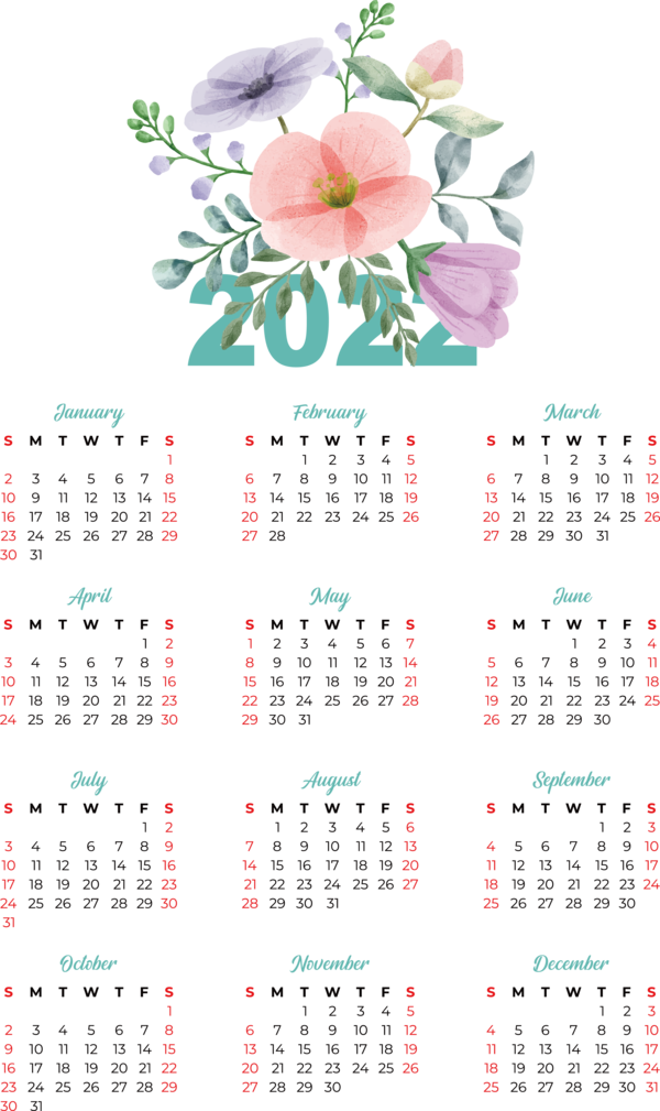 Transparent New Year calendar Week number Drawing for Printable 2022 Calendar for New Year