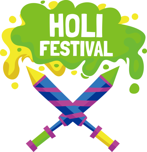 Transparent Holi Digital art Logo Drawing for Happy Holi for Holi