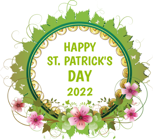 Transparent St. Patrick's Day Happiness Design Holiday for Saint Patrick for St Patricks Day