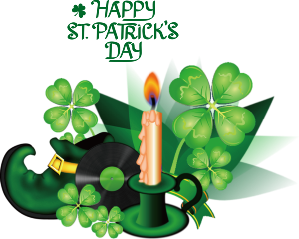 Transparent St. Patrick's Day St. Patrick's Day Shamrock Four-leaf clover for Saint Patrick for St Patricks Day
