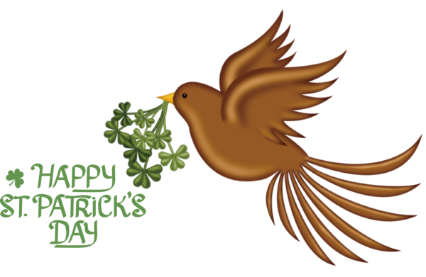 Transparent St. Patrick's Day Luck Amulet Birds for Saint Patrick for St Patricks Day