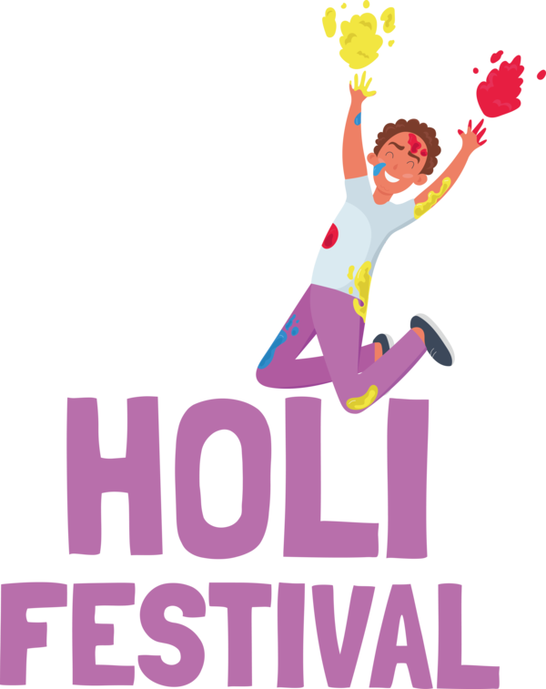 Transparent Holi Design Human Logo for Happy Holi for Holi