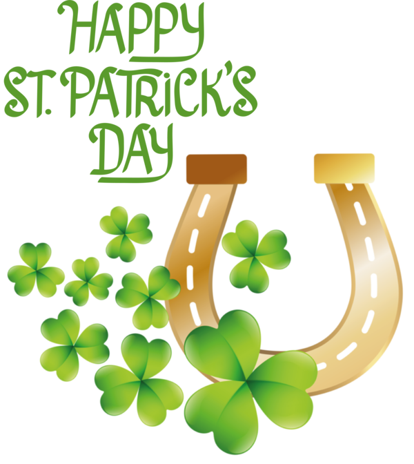 Transparent St. Patrick's Day St. Patrick's Day Shamrock Horseshoe for Saint Patrick for St Patricks Day