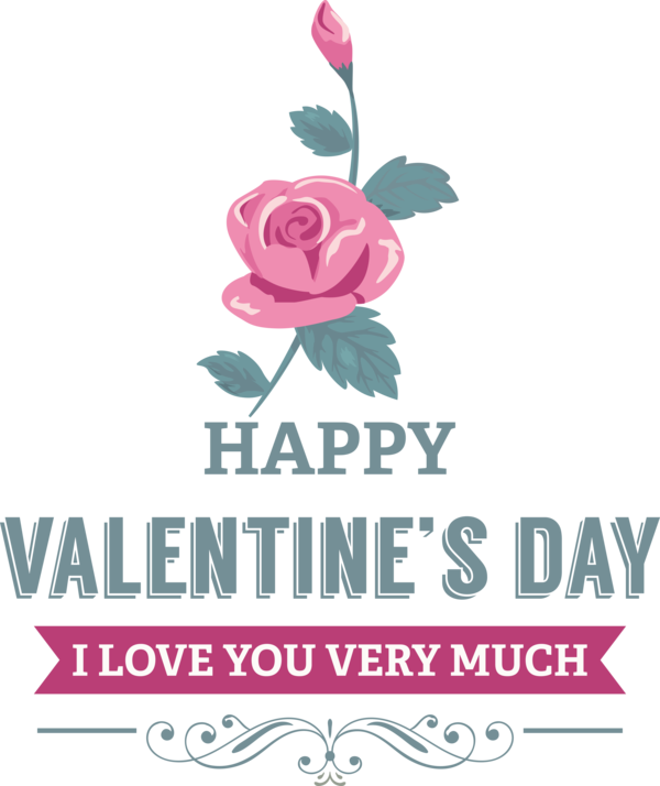 Transparent Valentine's Day Floral design Cut flowers Logo for Valentines for Valentines Day