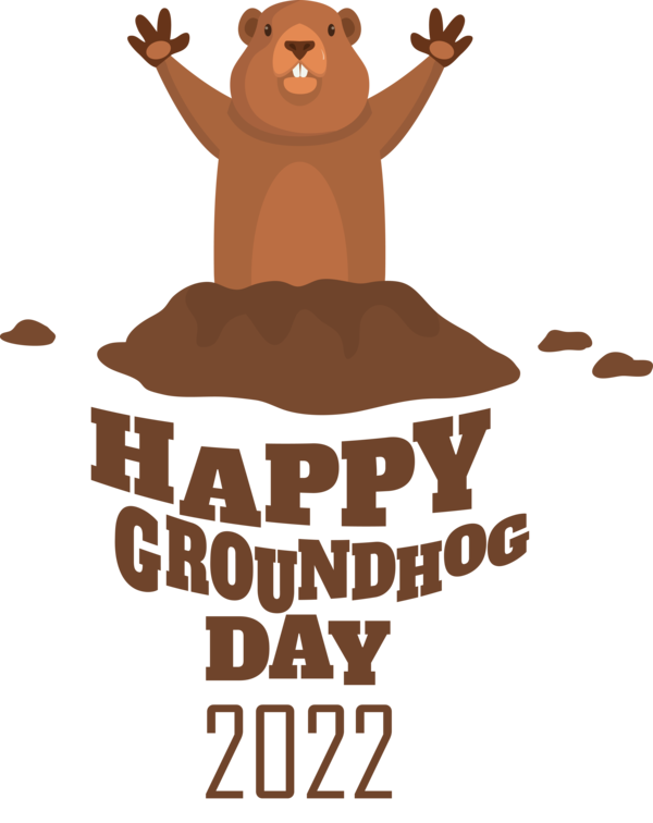 Transparent Groundhog Day Human Cartoon Logo for Groundhog for Groundhog Day