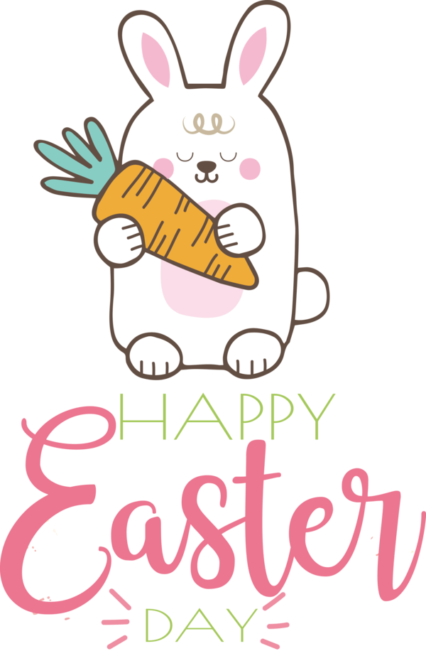 Transparent Easter Hares Easter Bunny Design for Easter Day for Easter