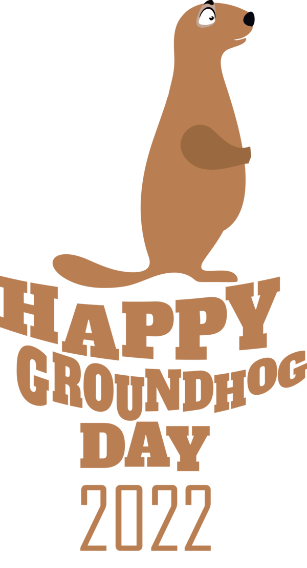 Transparent Groundhog Day Dog Cartoon Logo for Groundhog for Groundhog Day