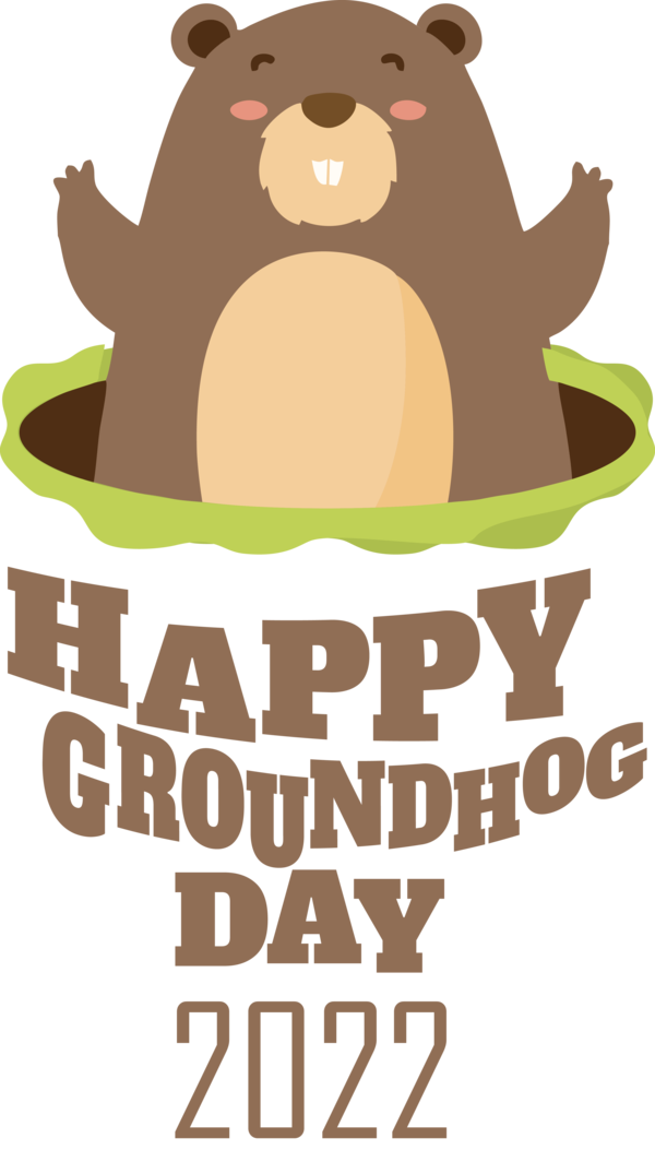 Transparent Groundhog Day Cartoon Logo Human for Groundhog for Groundhog Day