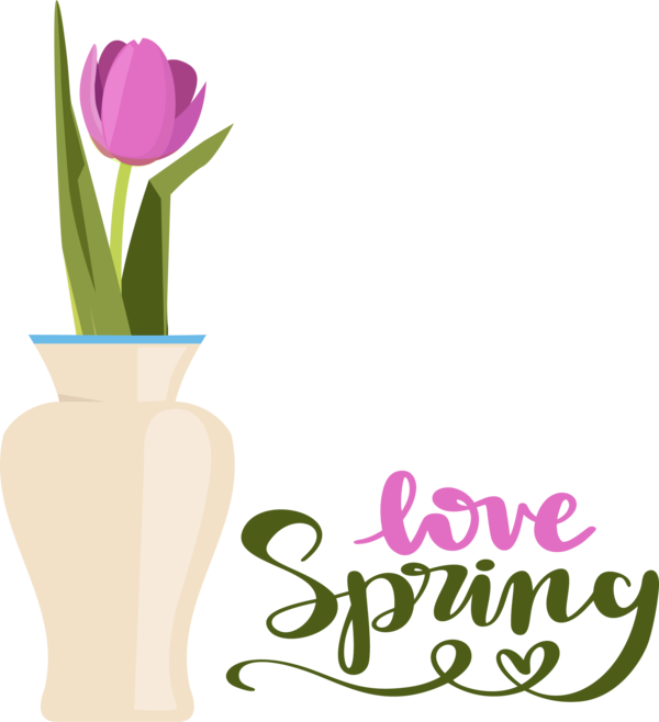 Transparent Easter Cut flowers Floral design Logo for Hello Spring for Easter