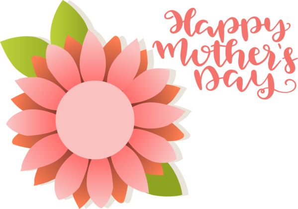 Transparent Mother's Day Floral design Cut flowers Circle for Happy Mother's Day for Mothers Day