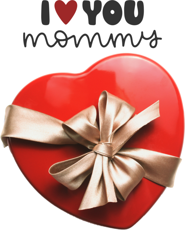 Transparent Mother's Day Valentine's Day Heart Birthday for Love You Mom for Mothers Day