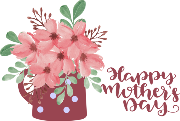 Transparent Mother's Day Floral design Flower bouquet Flower for Happy Mother's Day for Mothers Day