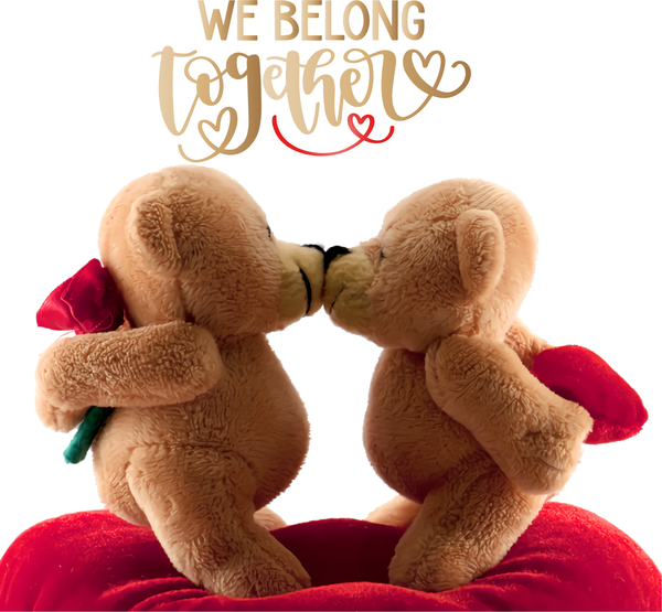 Transparent Valentine's Day International Kissing Day Kiss Teddy bear for Teddy Bear for Valentines Day