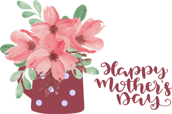Transparent Mother's Day FLOWER FRAME Floral design Design for Happy Mother's Day for Mothers Day