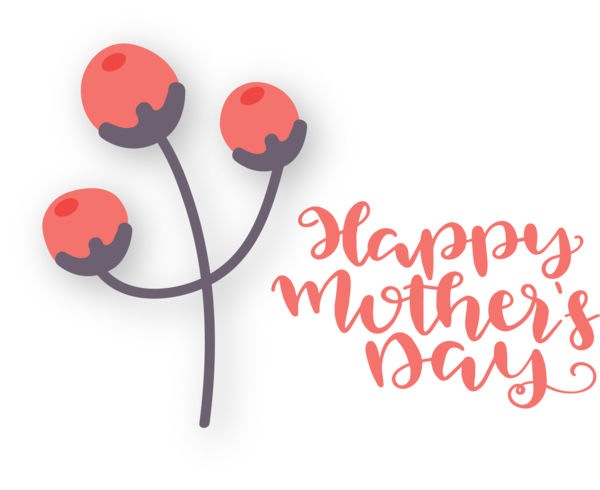 Transparent Mother's Day Logo Font Design for Happy Mother's Day for Mothers Day