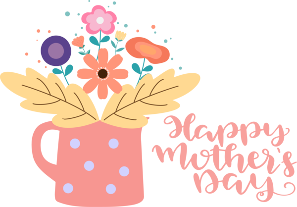 Transparent Mother's Day Floral design Design Meter for Happy Mother's Day for Mothers Day