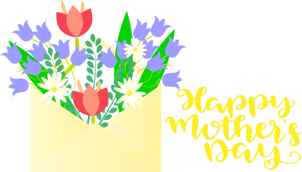 Transparent Mother's Day Floral design Flower Flower bouquet for Happy Mother's Day for Mothers Day