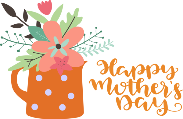 Transparent Mother's Day Floral design Flower Cut flowers for Happy Mother's Day for Mothers Day
