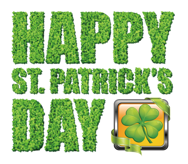 Transparent St. Patrick's Day Logo Font Design for Saint Patrick for St Patricks Day