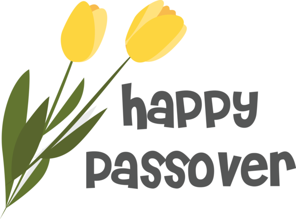 Transparent Passover Flower Plant stem Logo for Happy Passover for Passover