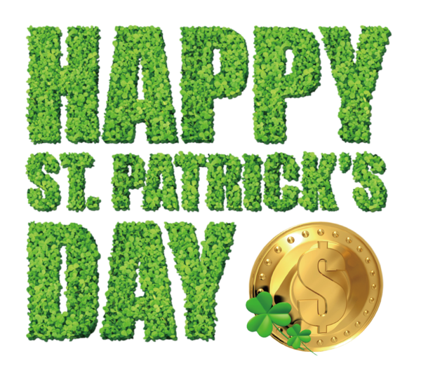 Transparent St. Patrick's Day Logo Font Symbol for Saint Patrick for St Patricks Day