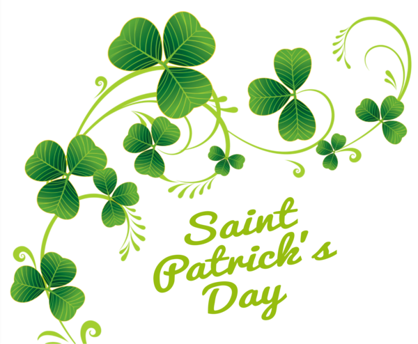 Transparent St. Patrick's Day Shamrock Transparency Clover for Four Leaf Clover for St Patricks Day