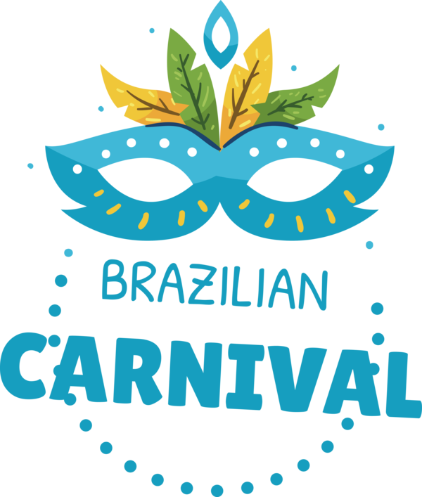 Transparent Brazilian Carnival Design Logo Leaf for Carnaval do Brasil for Brazilian Carnival