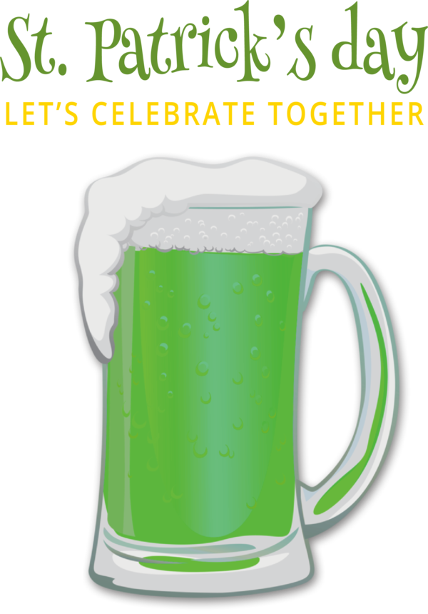 Transparent St. Patrick's Day Beer Glass Green beer Mug for Green Beer for St Patricks Day