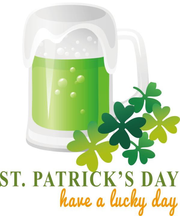 Transparent St. Patrick's Day St. Patrick's Day Shamrock Christmas Day for Green Beer for St Patricks Day