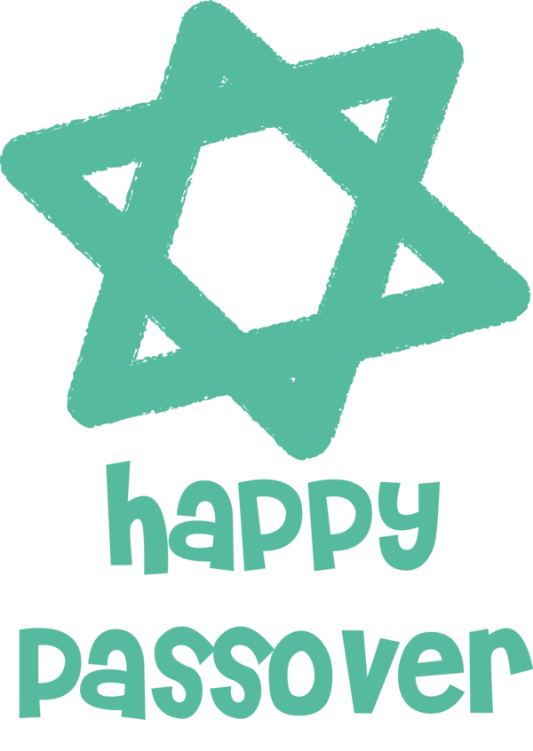 Transparent Passover Logo Line Green for Happy Passover for Passover