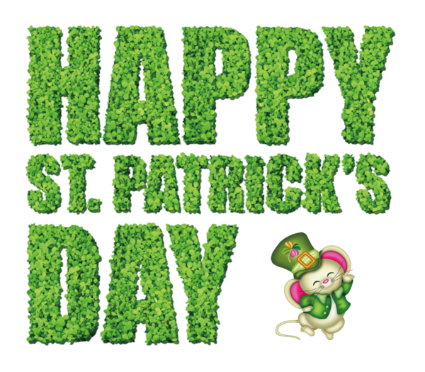 Transparent St. Patrick's Day Human Logo Font for Saint Patrick for St Patricks Day