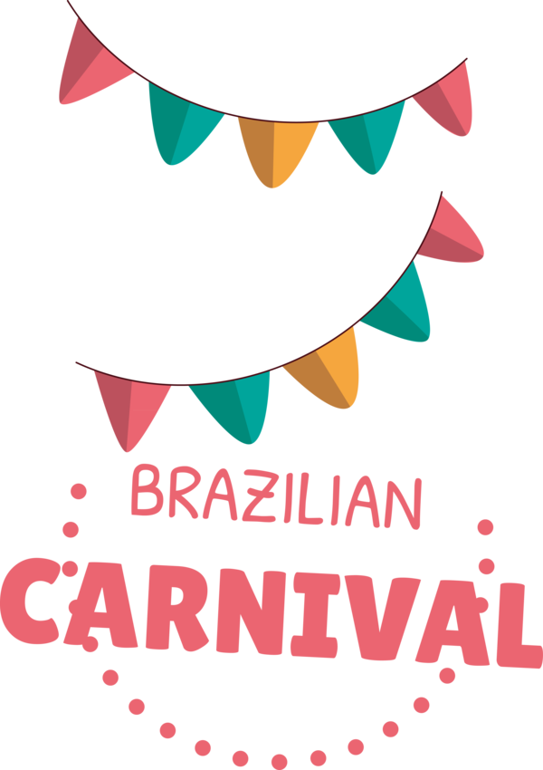 Transparent Brazilian Carnival Design Logo Line for Carnaval do Brasil for Brazilian Carnival