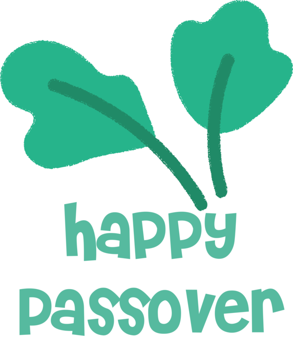 Transparent Passover Leaf Logo Plant stem for Happy Passover for Passover